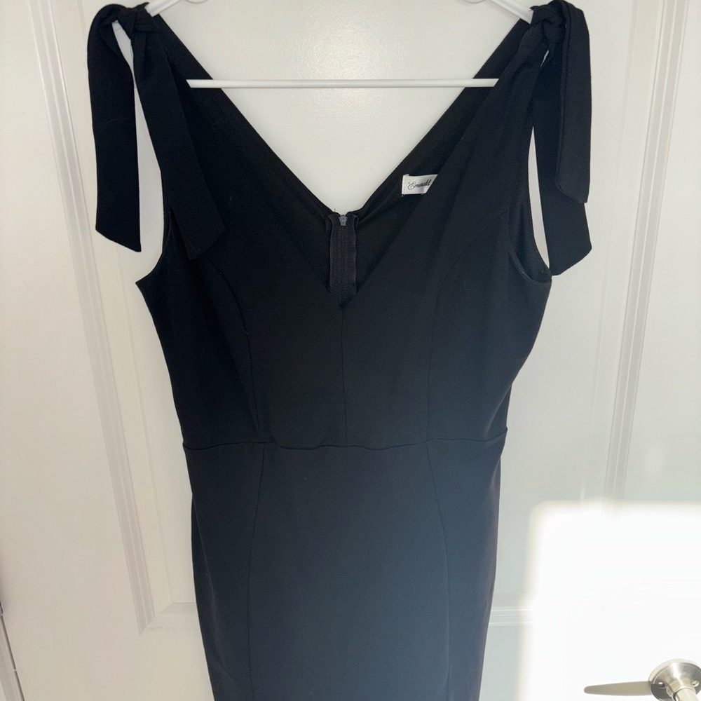 Emerald Sundae Black Backless Dress
